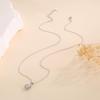 Beixi S925 Sterling Silver Heart Pendant Necklace with Zircon – Elegant, Light Luxury Design for Women.
