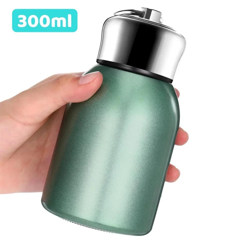 Portable Pocket Cup 350ml Mini Stainless Steel Thermal Flask Double Wall Vacuum Insulated Camping Water Bottle for Hiking Travel