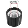 Ahvqevn Electric Guitar Volume and Tone Potentiometer Control Black 6mm Knobs, 10pcs, Knobs, D-Type
