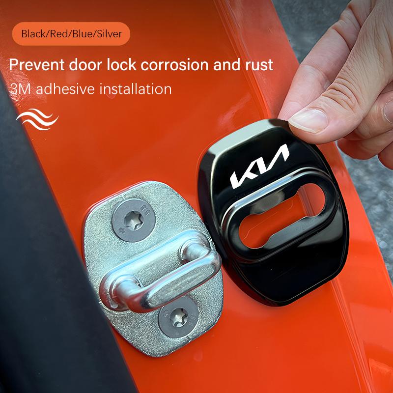 NCUD9 Car Door Lock Buckle Metal Cover Antirust Protective Cap For KIA K3 Sportage Carnival K5 Seltos Pegas KX1 EV5 Sonet EV6 K4 EV3