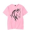 Herren T-Shirt Pferde Kawaii T-Shirt Herren Damen T-Shirt Pferde Grafik Herren T-Shirts Klassisches Oversized T-Shirt Camisetas Masculino