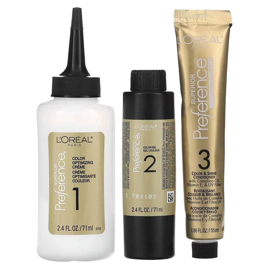 L'Oréal, výborná preference, světlá barva, neblednoucí barva, středně hnědá č.p. 5, 1 krát