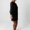Women's Fall Dress Long Sleeve Dot  Dresses Loose Chiffon Casual Short Dress