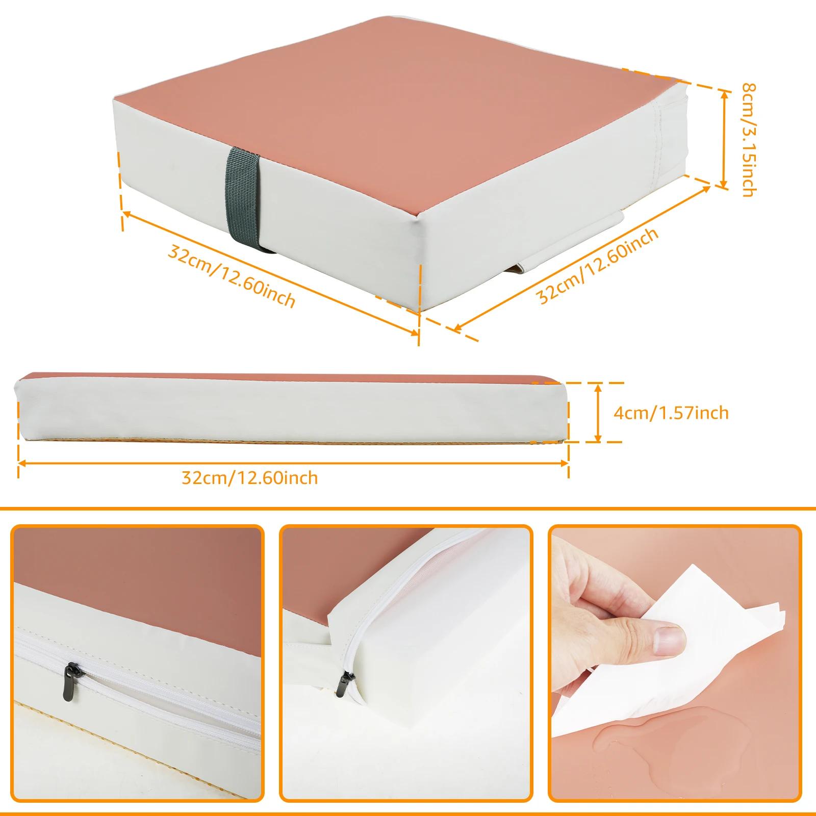 Детское сиденье-бустер для обеденного стола, с эффектом памяти, нескользящее, со спинкой и ремнями безопасности, водонепроницаемая подушка-бустер розовый