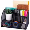 Large Desk Organizer Holder Capacious Metal 6 Compartments + Small Drawer