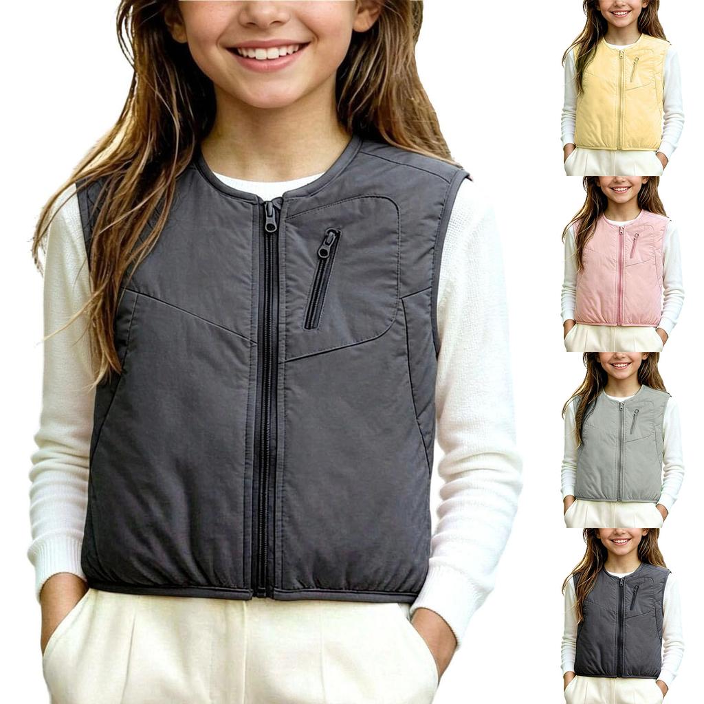 Warme ärmellose Weste für Kinder (Jungen und Mädchen) - Sportlich für Outdoor und den Alltag