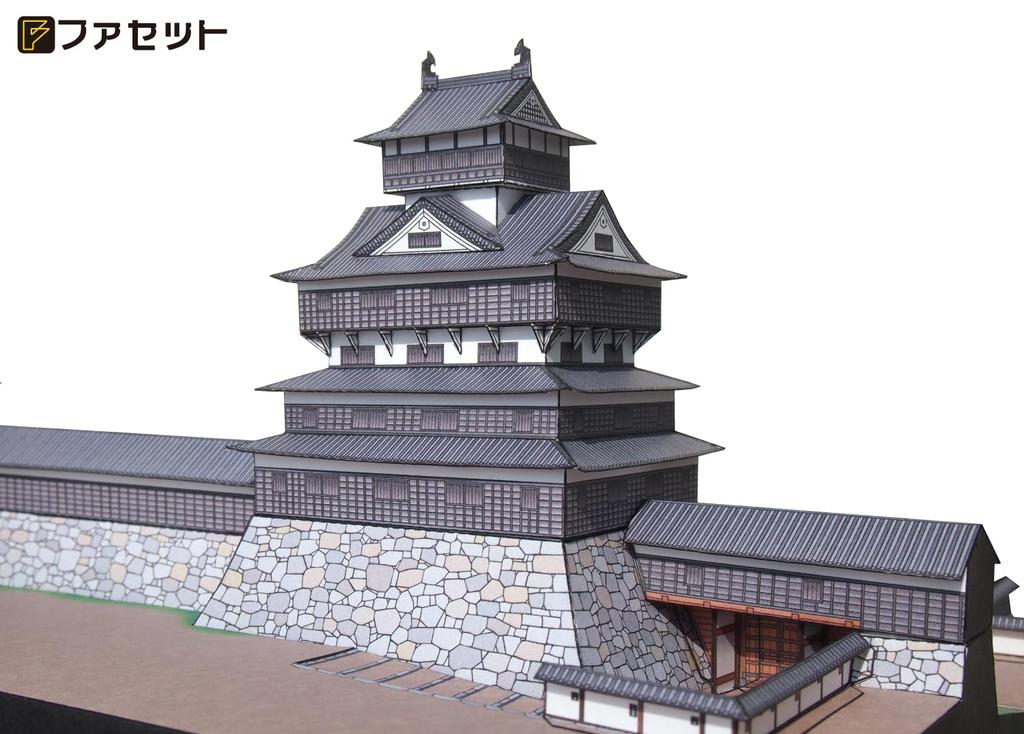Paper Craft Japanese Castle Series Reconstruction Iwakuni Castle [Facet] 1/300