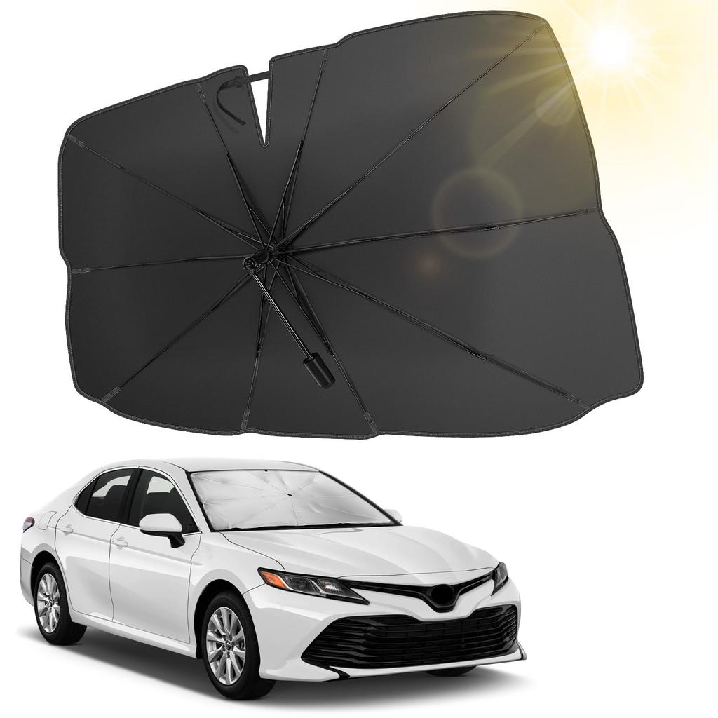 JOYTUTUS Car Sunshade with Curved Umbrella Windshield Sunshade for Dashcam Light Car Size 4405 360° Pattern, N-Van, Spacia, Taft, Every, Compatible,
