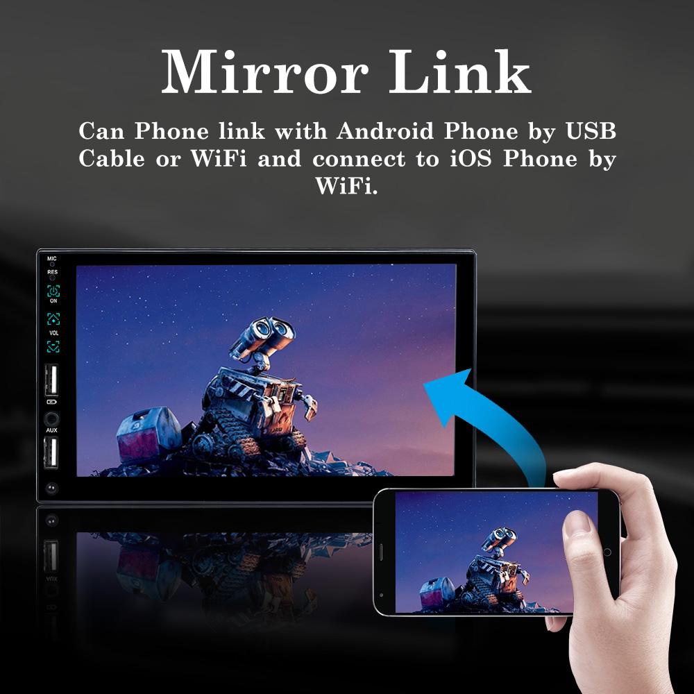 Reakosound 1 Din Car Radio 7" Universal Carplay Multimedia Player Android Auto Audio MP5 Bluetooth USB TF FM Camera Car Stereo