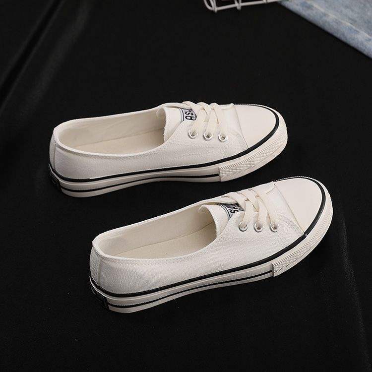 Frühling flache Öffnung atmungsaktive Segeltuchschuhe Damen flacher Boden koreanische Version Studenten kleine Stoffschuhe lässige faule Schuhe