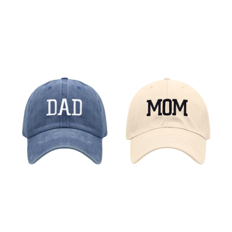 DAD MOM Embroidered Baseball Hat Men's and Women's Retro Vintage Fashion Couple Hat Hip Hop Hat