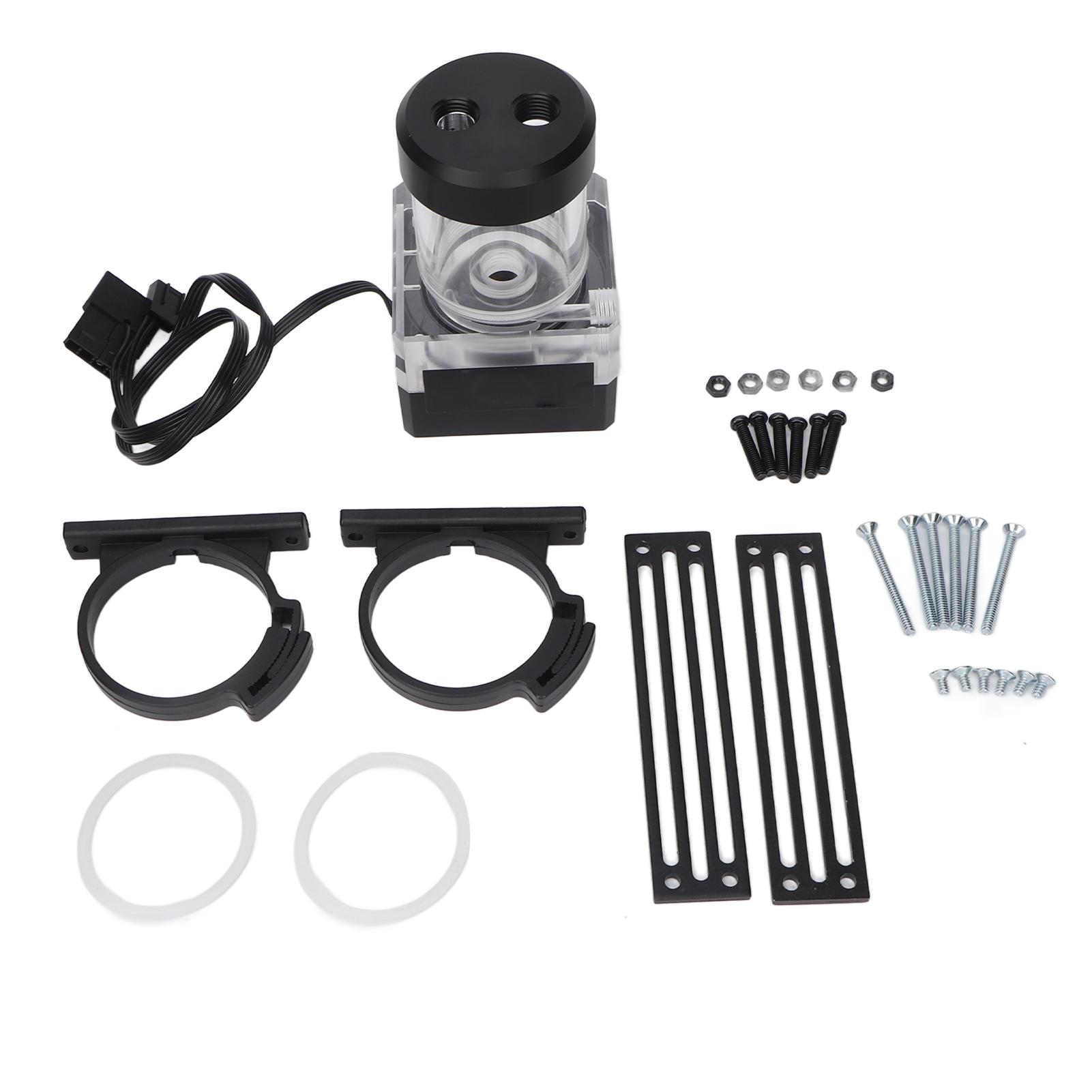 

Резервуар для водяного охолодження 550 л/год 10 Вт 12 В Резервуар для водяної помпи з напором 3,5 м Різьба G14 Швидке охолодження