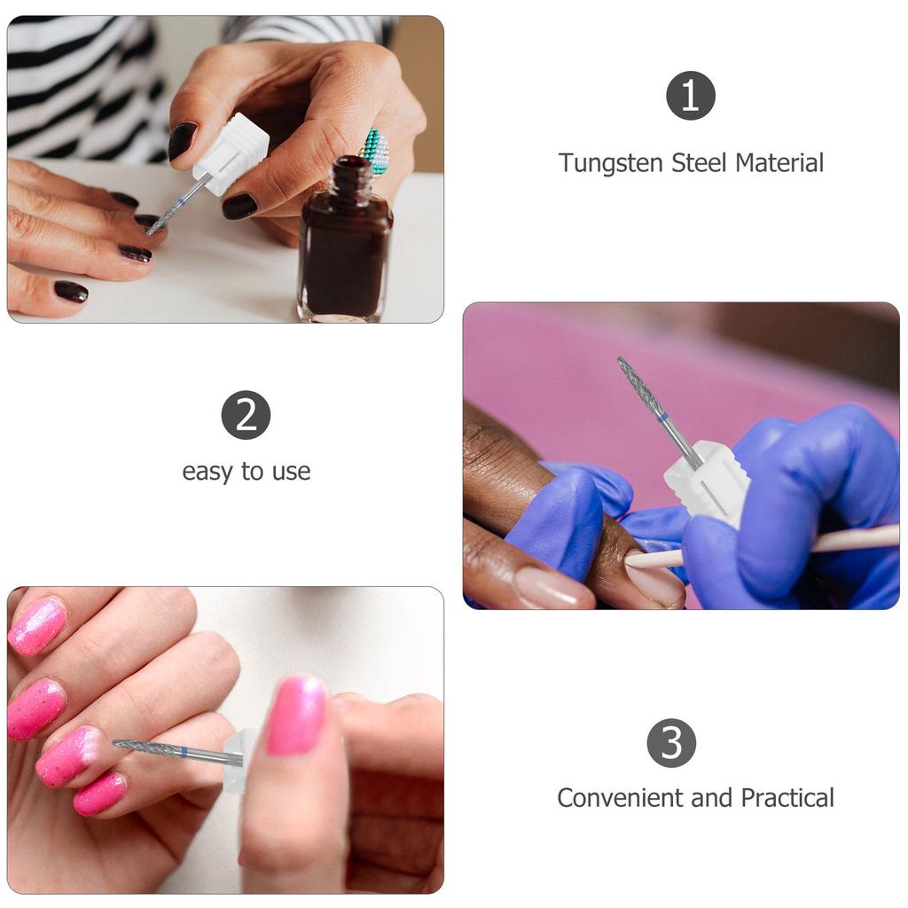 Reusable Metal Nail Drill Bit for Acrylic Nails Manicure Polishing Cuticle Trimming and Nail Art Cleaning Professional Salon