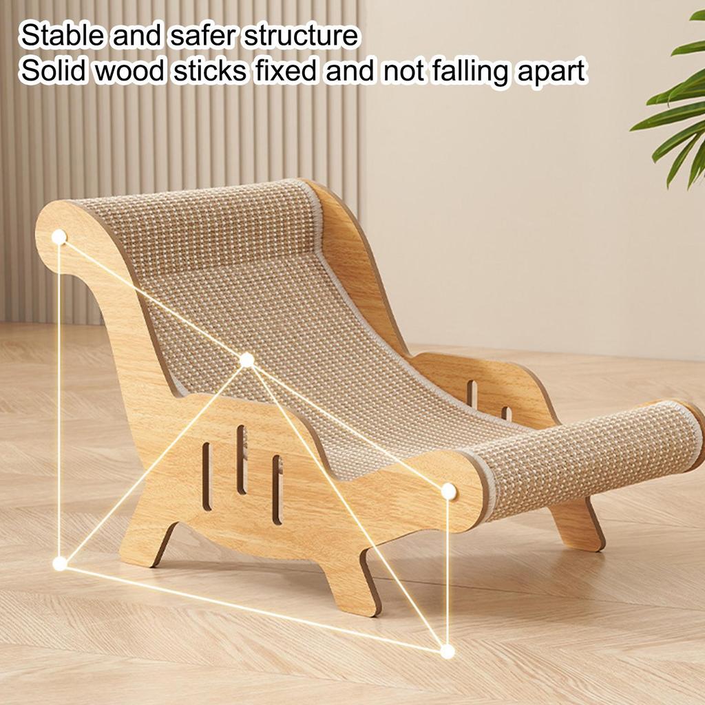 Cat Lounger Scratcher Kittens Scratching Recliner Sofa Multi-Functional Sisal Scratcher Bed for Indoor Scratching Pad Cat Chair
