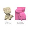 Doll with Horn Shaped Concrete Moulds DIY Vase Molds Silicone Material for DIY