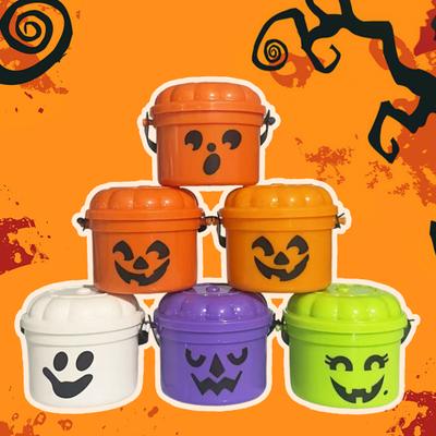 Mini Halloweenský kyblík na sladkosti Strašidelný duch Dýně Kyblík na sladkosti Plastový