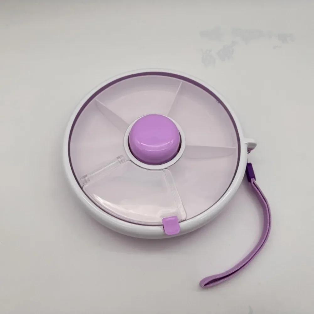 

Контейнер для закусок для детей, вращающийся контейнер для хранения, детский переносной органайзер для семян дыни, конфет, коробок для хранения фиолетовый