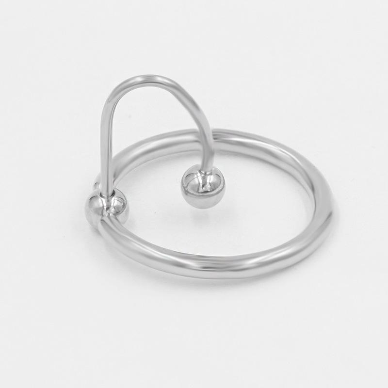 Titanium Alloy Stainless Steel Male Cross-Border Cock Ring - No Piercing Needed, Large Round Ring Design.