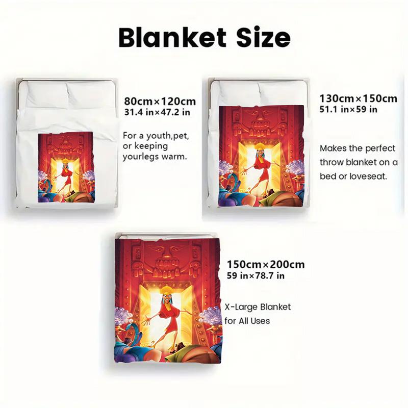 The Emperor's New Groove 2D Flat Pattern Flannel Blanket High Quality All Seasons Warmth and Comfort Perfect for Christmas Gifts.DMT0925193