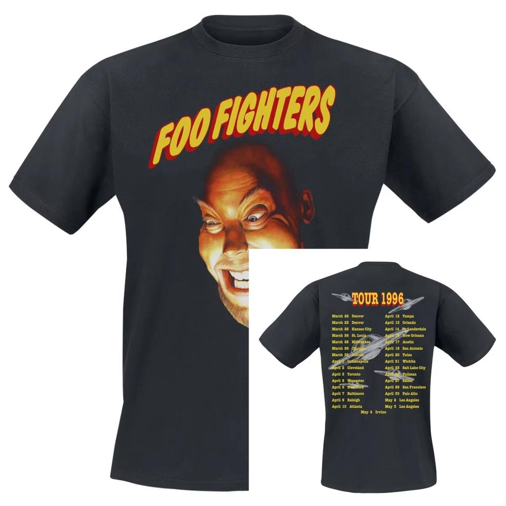 Foo Fighters Cotton Band Shirt Unisex Summer Oversized Y2K Short Sleeve Fashion Brand Tee Luxury Casual Vintage Female Male Clothing