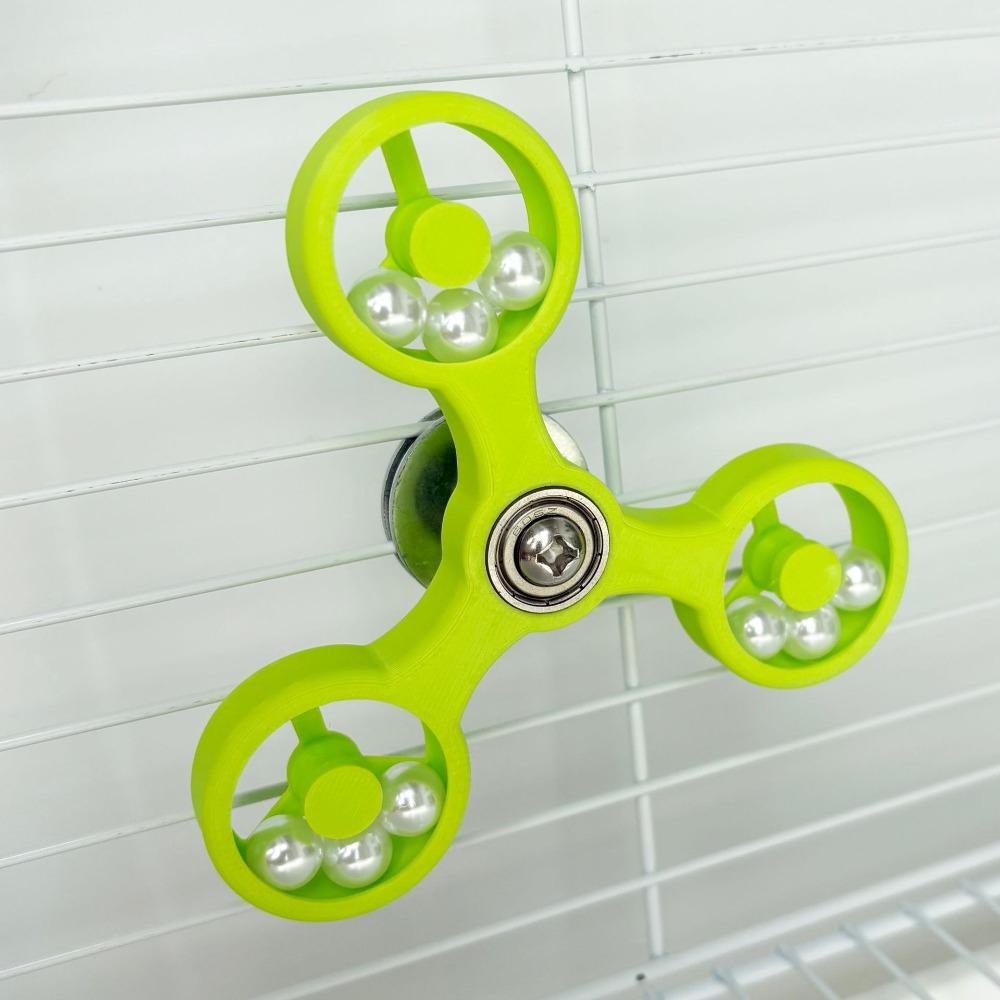 Bissfester Papagei Rotierende Windmühle Schnabelschleifen Interaktiver Papagei Spinner Rad Langlebiger Kunststoff Vogel Interaktives Spielzeug