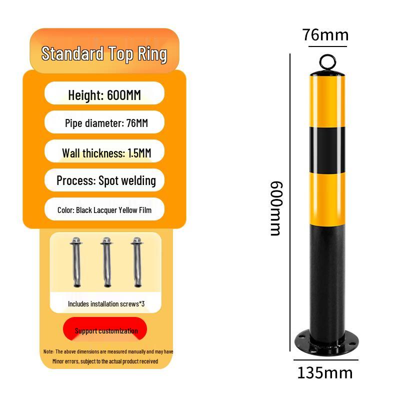 Thickened Metal Reflective Safety Bollard