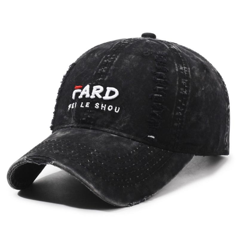 2025 Summer Baseball Cap Women Men Cotton Embroidered Letter Washed Soft Top Unisex Korean Style Fashion Sun Hat