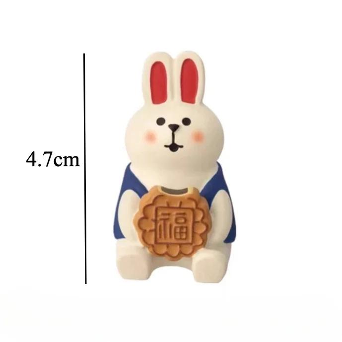 Mid-Autumn Festival Decoration Kawaii Mini Doll Ornaments Cute Mooncake Cat Desktop Decor DIY Scene Room Decoration Wholesales