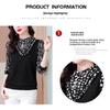 2026 Spring and Autumn Long-Sleeve Slim-Fit Shirt with Ruffled Edge and Printed Design for Women