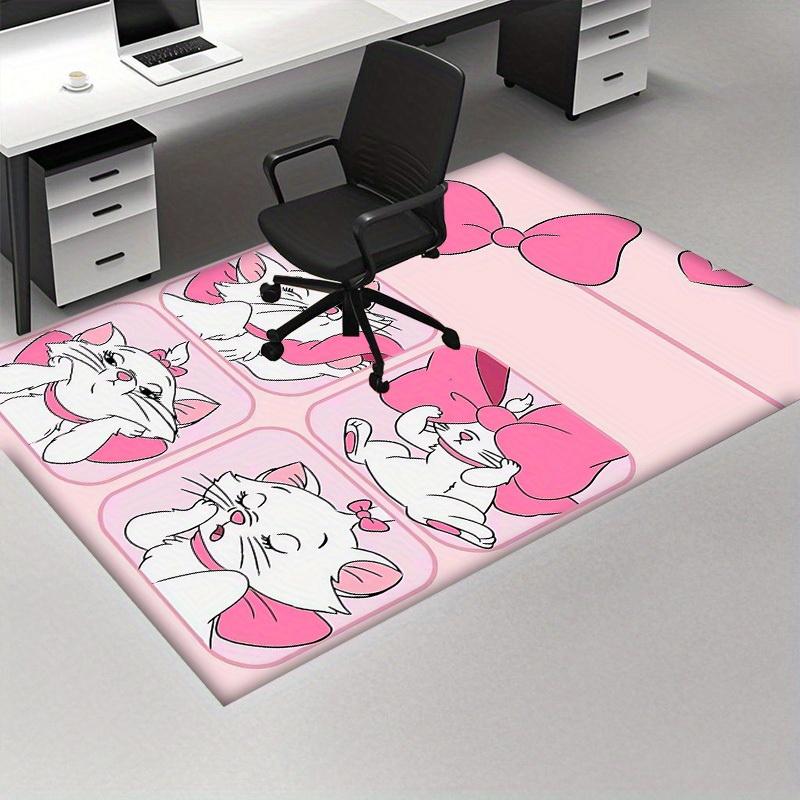 1pc, Pink Bowknot Cat Rug - Cute Cartoon Home Decor for Room, Office Carpet, Chair Cover, Outdoor Mat, Gift IdeaP203