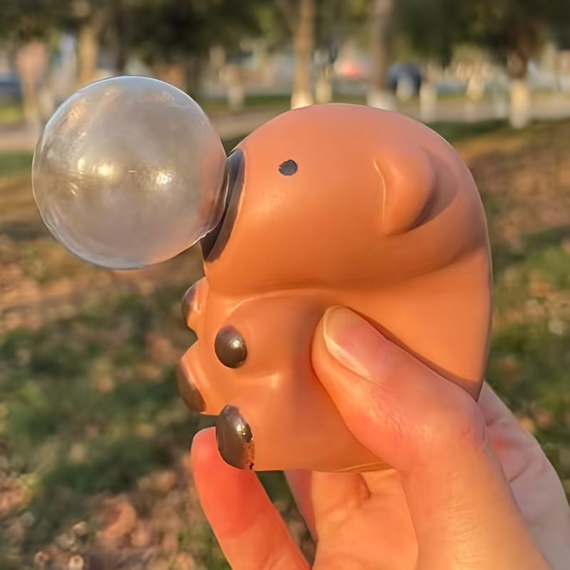 Cute Capybara Spit Bubbles Squeeze Toy Soft Funny Capibara Fidgets Toys Anxiety-relieving and Relaxing Toys for Friends Gifts