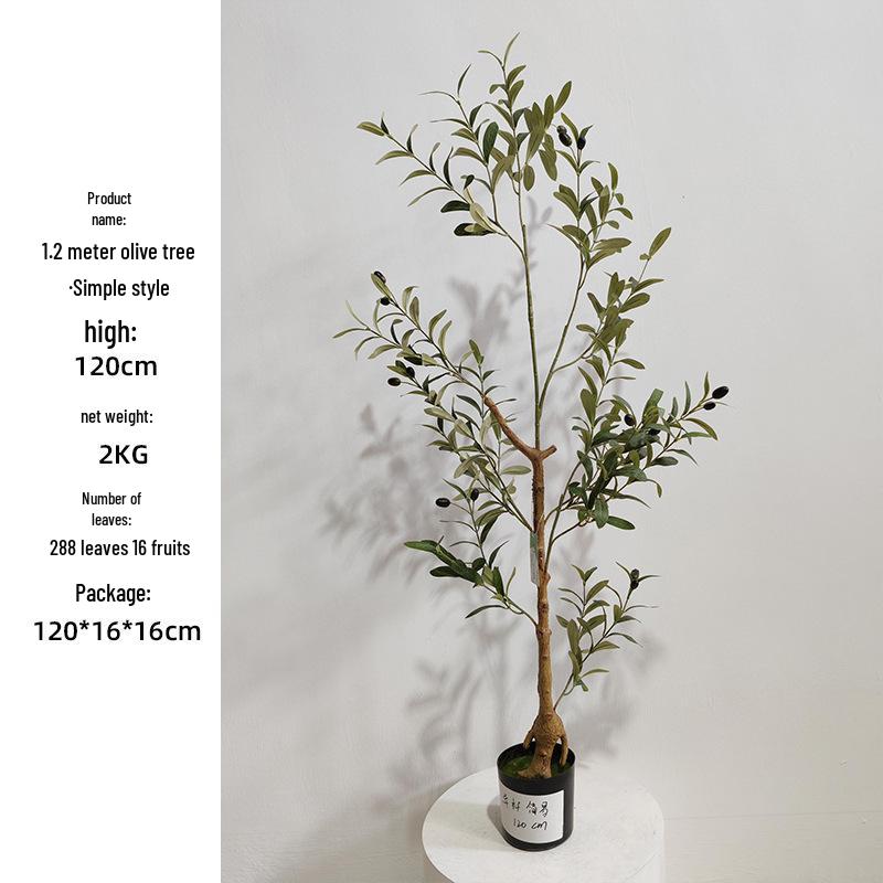 Olive Tree Potted Plant - Indoor Decor Simulation for Living Room