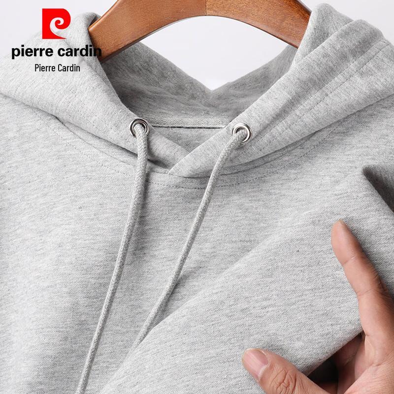 Pánská jednobarevná ležérní mikina s kapucí Pierre Cardin