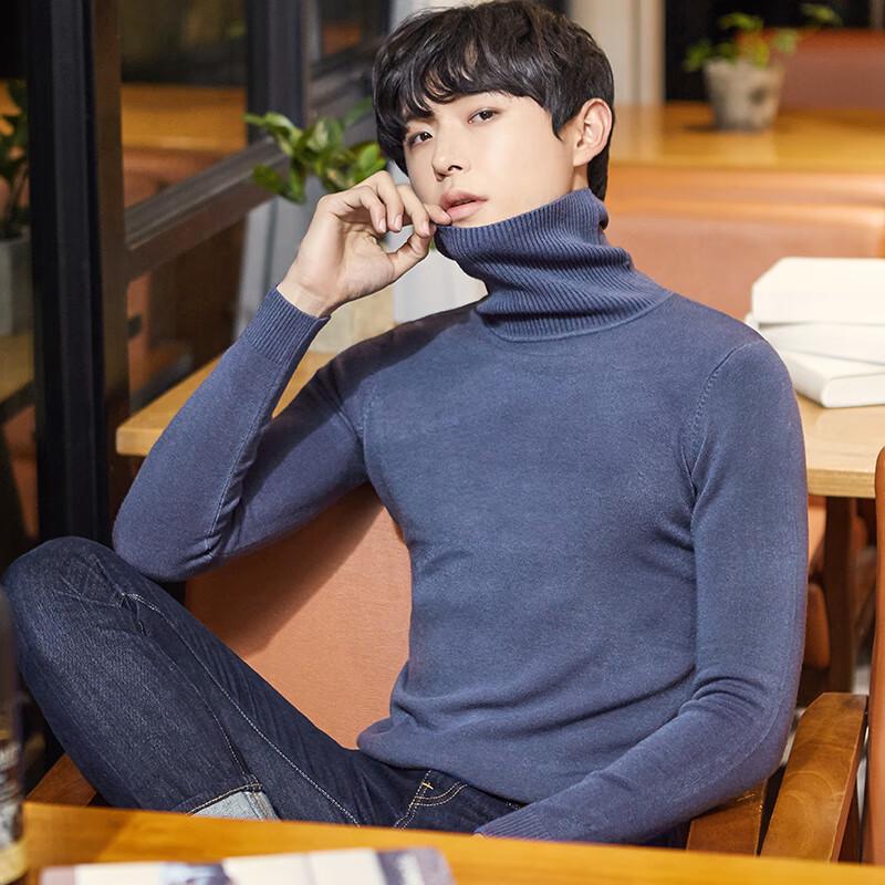 

Мужской вязаный свитер с высоким воротником в корейском стиле W.xuan 5XL