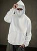 Zipper hooded sweater men's high-end trend fleece jacket masked men's and women's couples top