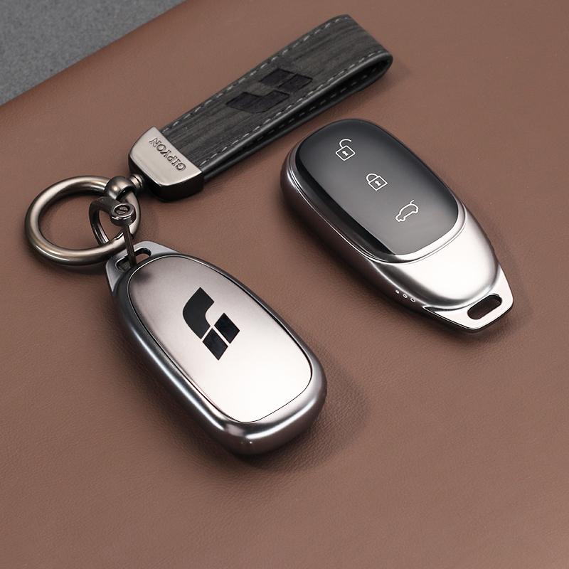 For Li LiXiang L6 L7 L8 L9 One Mega Car Key Cover Car Keychain Shell Fob Key Protector Case Bag Buckle Holder Car Accessories