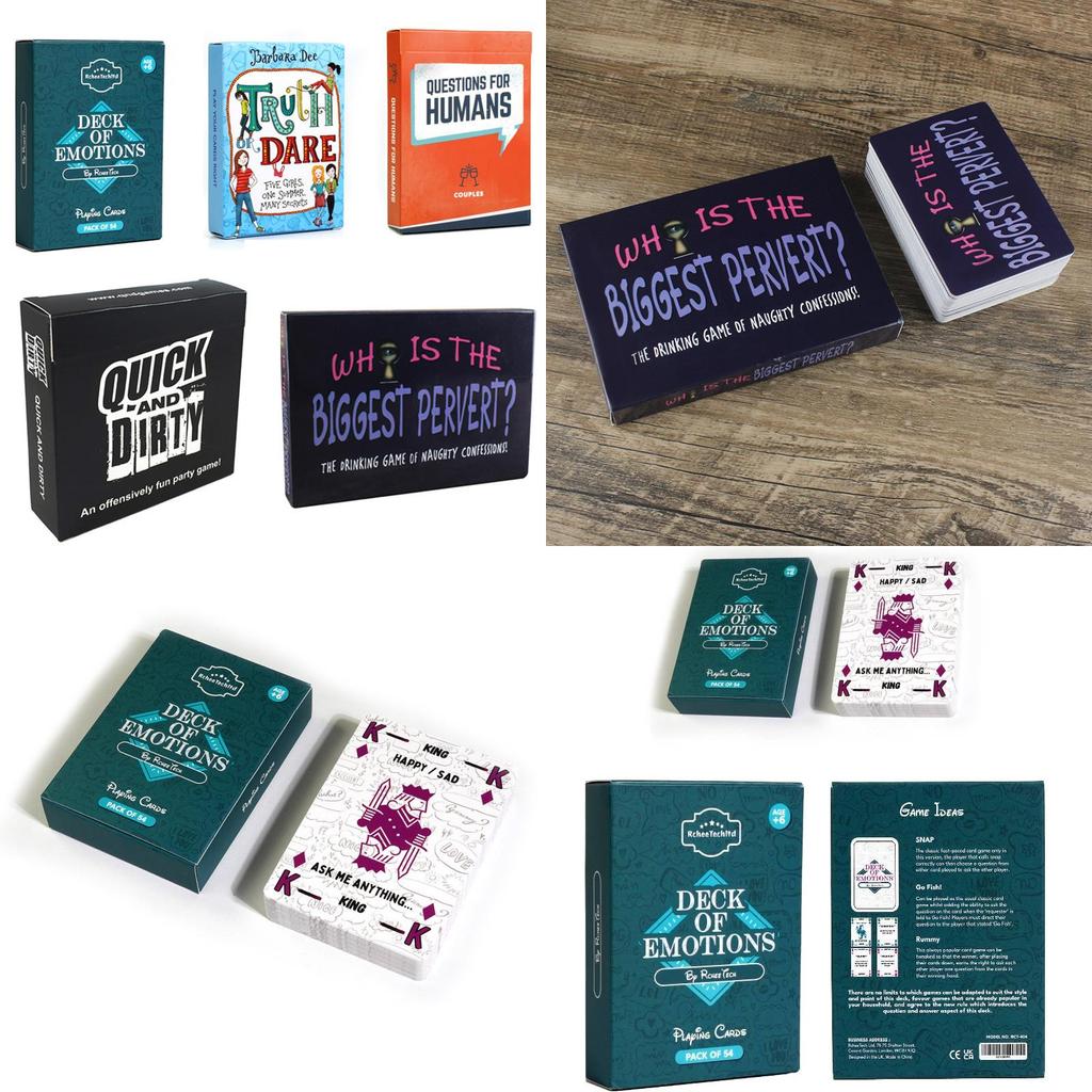 Deck Of Emotions Fragen Für Menschen Perverses Kartenspiel Für Lustige Zusammenkünfte