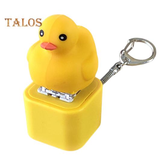 

Брелок-утка с крякающей уткой, игрушка-фиджет со светом и звуком, портативная клавиатура-кликер, утка для снятия стресса C