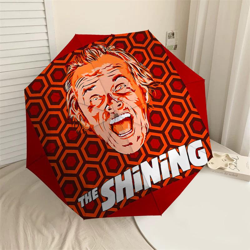 

1pc The Shining Automatic Open/Close Umbrella Compact Folding Umbrella with 8-Rib Shaft lightweight esign, for Women/Men1186A