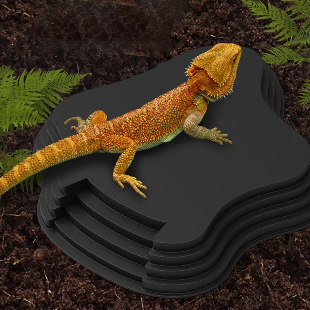 

Anti-Slip Reptiles Water Basin Stair Design Amphibian Water Bowl Turtle Bathing Basin Frog коричневий