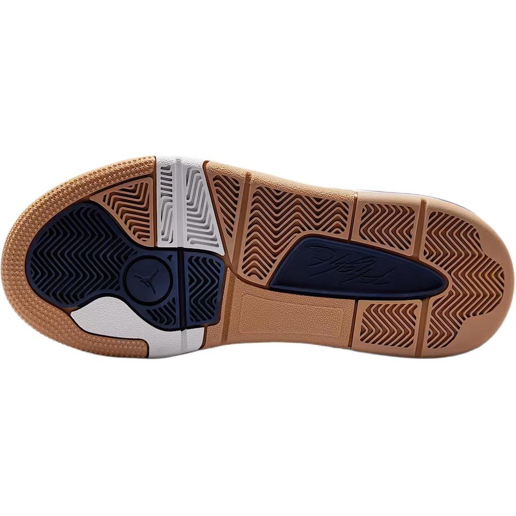 Air Jordan Jordan Flight Court GS Neutralgrau Mitternachtsblau Gummi Kinder Sneaker Weiß Gummi-Hellbraun HF3333-004