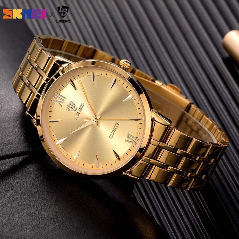 SkmeixLiebig Coppia Orologi al quarzo Orologio da polso dorato Orologio da  uomo in acciaio inossidabile puro Orologio da donna Impermeabile Moda lusso  Lover Regalo L1015 – acquista a prezzi convenienti sul marketplace
