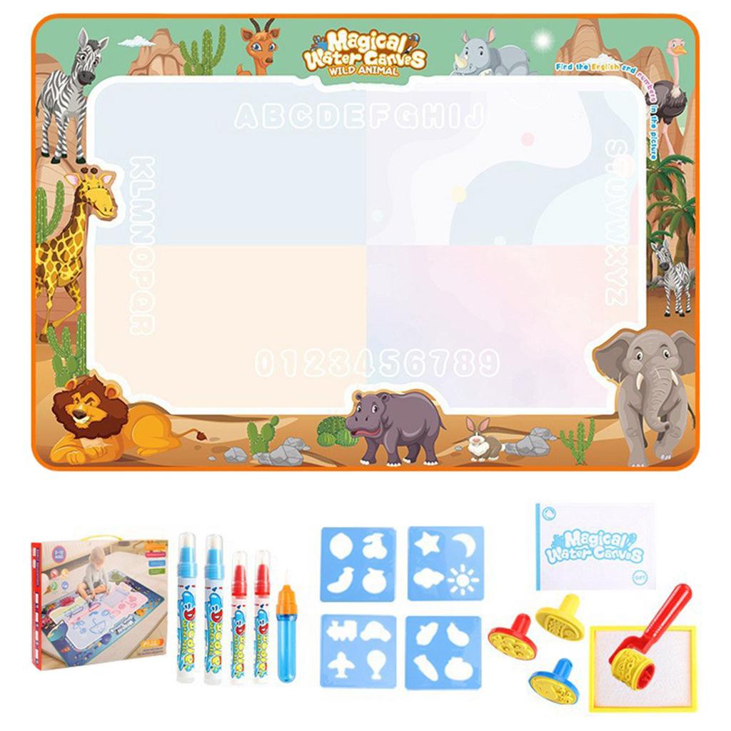 Magics Water Drawing Mat With Reusable Magics Pens Children's Drawing Pad Extra Large Size Repeatable Doodling Painting Mat