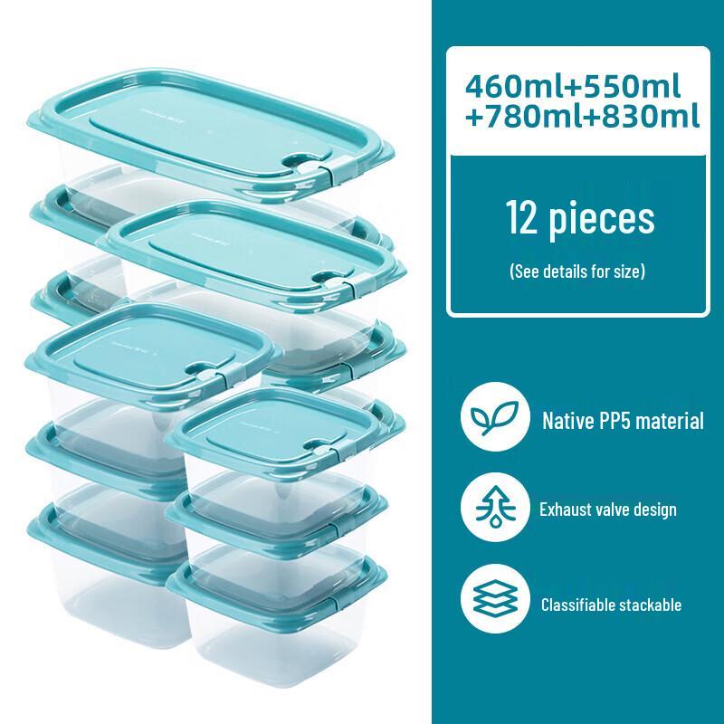 CHAHUA 12-Piece Plastic Food Storage Container Set