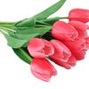 10pcs Artificial Tulip Flowers High Simulation Flowers Decor for Living Room Dinner Table Red