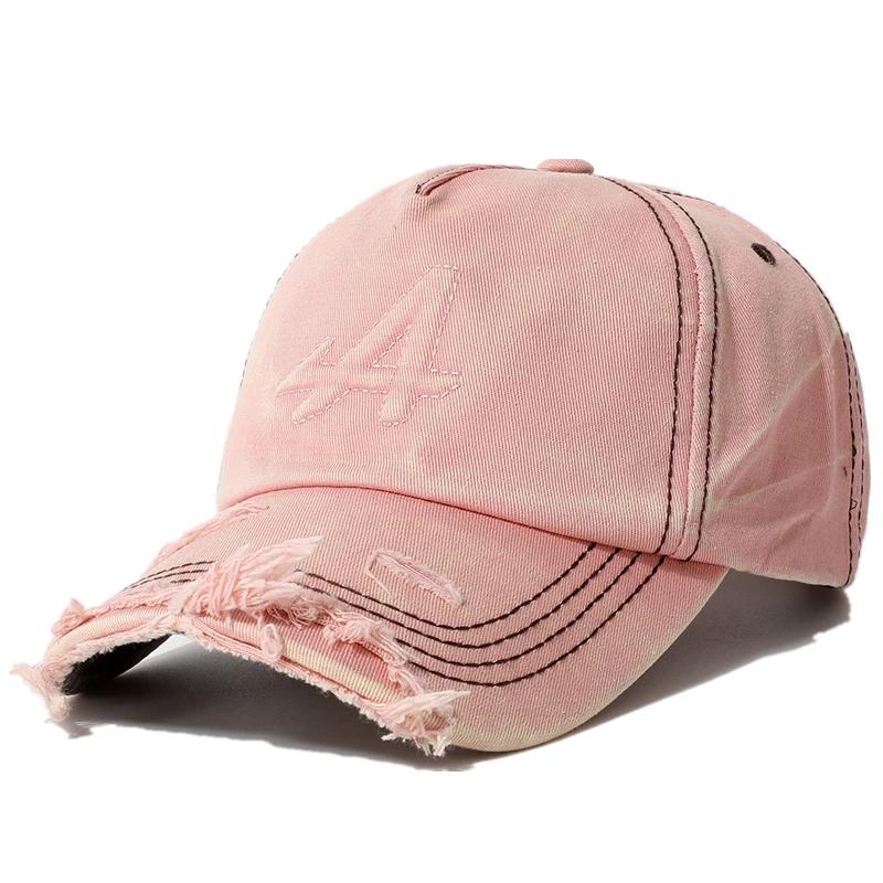 Neue Damen gewaschene Baumwollkappe Buchstaben-A Stickerei Vintage Baseballkappen Weiblich Verstellbar Lässig Outdoor Streetwear Sporthut