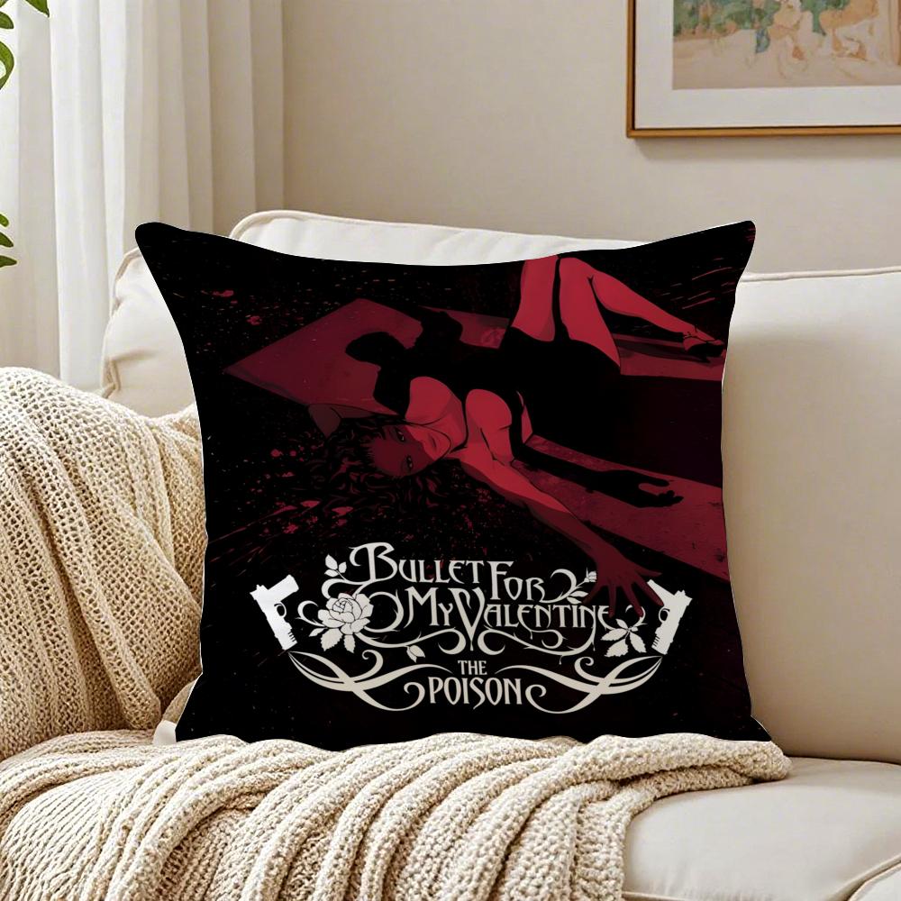 band emotional BBullet for My VValentine Cushion Cover Pillowcase Antidustmite living Room Sofa Decor Cushion Room