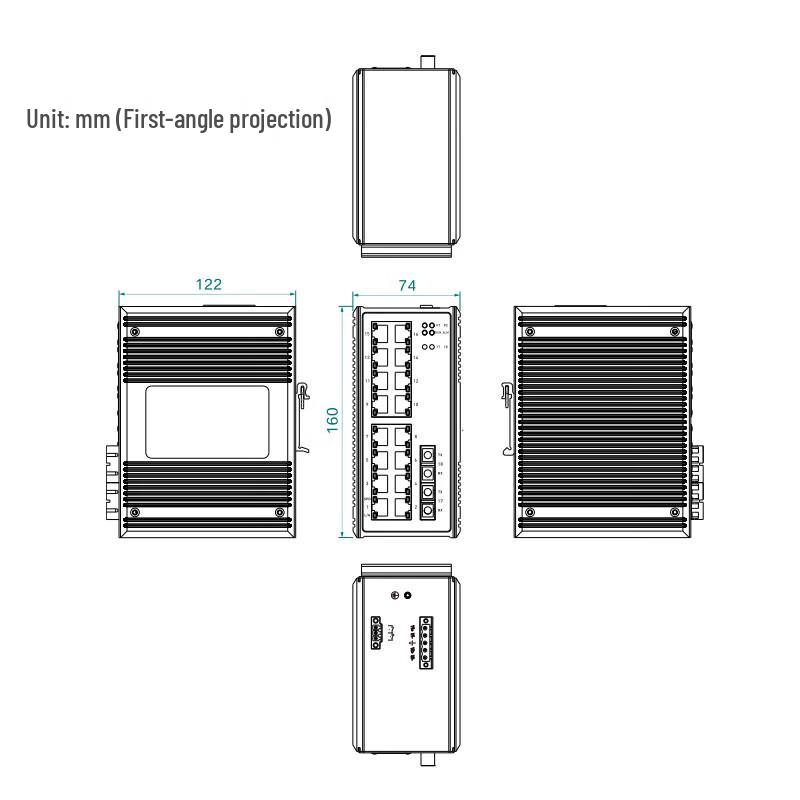 Maiwei DIN-Rail Industrial Ethernet Switch