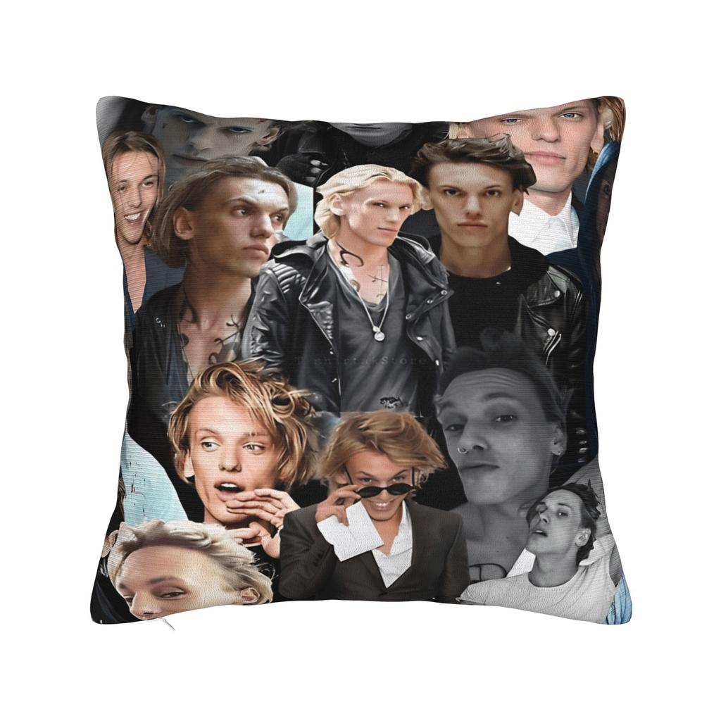 Pillow Cover Jamie Campbell Bower Abstract Collage Cute Funny Pillow Case For Sofa Home Decor Pillowcases
