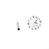 Abstract Resin Art Figurine Statue with Round Analog Wall Clock Schnauzer Design for House Office